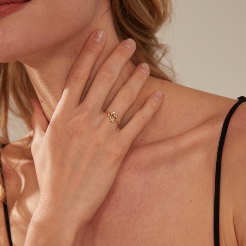 Tulip Opening Adjustable Ring Exquisite Circumferencing Ring Friendship Jewelry Minimalism Best Friend Gift Best  Item