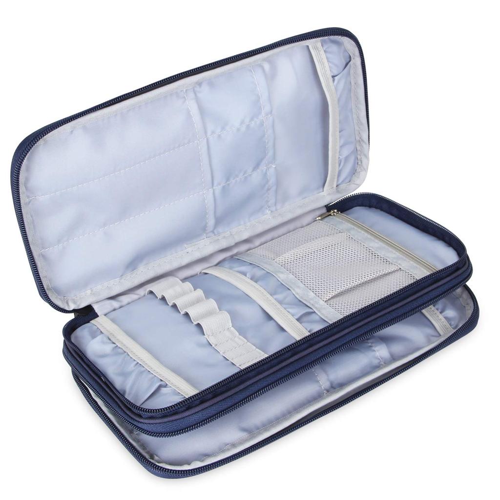 Teamoy Knitting Needle Storage Case for Circular Knitting Needles To Crochet Lace Sewing and Stitch Counting Convenient Storage and Gift Cat Blue