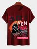 Unisexs Pure Cotton Solid Color Tshirt With Adventure World Exploration Print Crew Neck Short Sleeve Outdoor Street Casual Top
