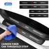 Car Door Sill Pedal Trim Carbon Fiber Sticker Auto Styling For Insignia Astra J Antara Vectra Vivaro Corsa C D Zafira B