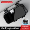 Auto Brillenetui Sonnenbrillenhalter Brillenhalter Multifunktionale Tragbare Brillenbox Karten-Ticket-Halter Auto Zubehör