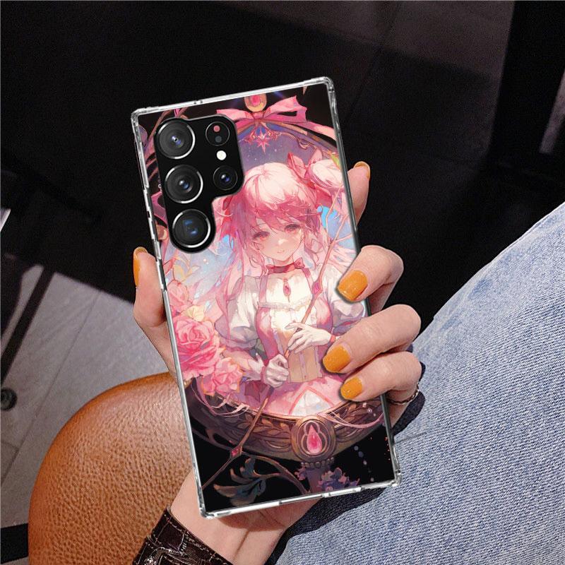Madoka Magica Anime Phnoe Case for Samsung Galaxy S26 S25 Edge S23 S24 Ultra S22 Plus S21 S20 FE Unique Cover Soft Coque Galaxy