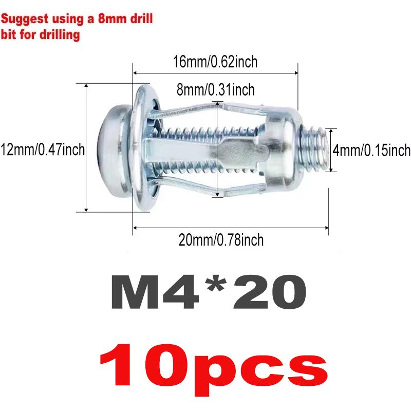 M4 M6 Jack Nuts Screw Petal Screws Anchors Metal Rivet Petal Expansion Plugs Lock Bolt Board Wall Fastener Expansion Clamp