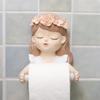 1PC Fairy Tissue Holder Long Hair Fairy Long Hair Lovely Girl Toilet Tissue Holder Bathroom Light Luxury Decoration Accessories