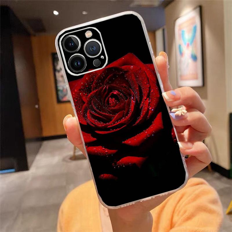Phone Case For Iphone 17ProMax Air 16 15 14 13 Pro Max 15 16 Pro 15Plus Beautiful Flower Rose