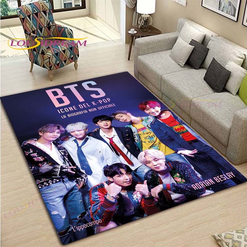 Kpop Bangtan Boys BTS Carpet Rug Kids Carpets Living Room Tea Table Mats Bedroom Rug Washable Floor Mats Household Area Mat