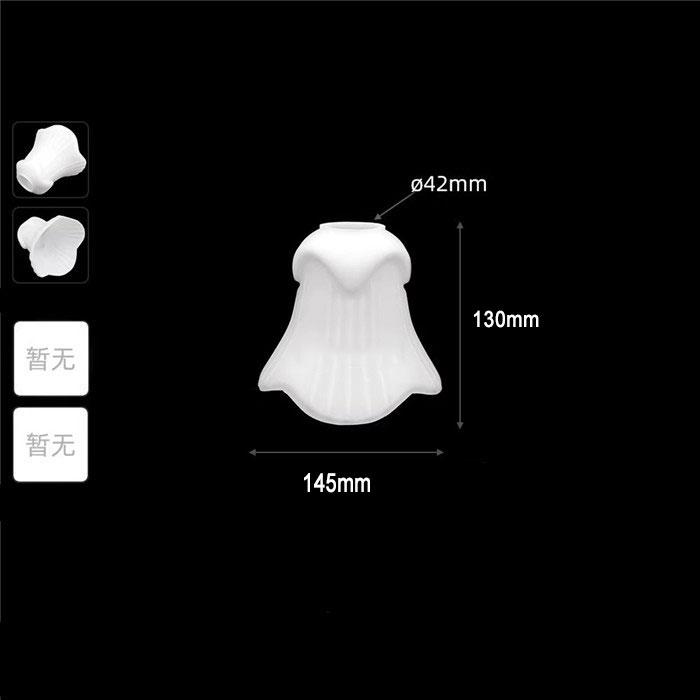 Milky E27 Opal Glass Lampshade with 4.2cm Opening, Modern Matte White Glass Lamp Shade Replacement for Table Lamp Wall Sonces