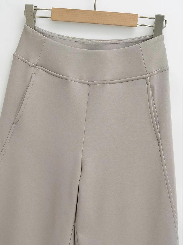 Spicy Girl 2025 Stylish High-Waist Wide-Leg Cloud Pants: Versatile, Slimming Sport Casual Wear for Women