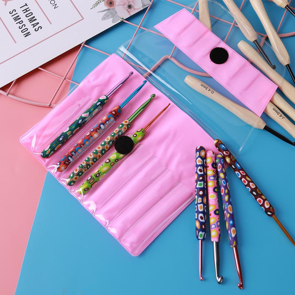 9pcs Colorful Soft Alumina Crochet Hooks Knitting Needles Set 2-6mm Crochet for Weave Sewing Needles Handmade DIY Craft Tool