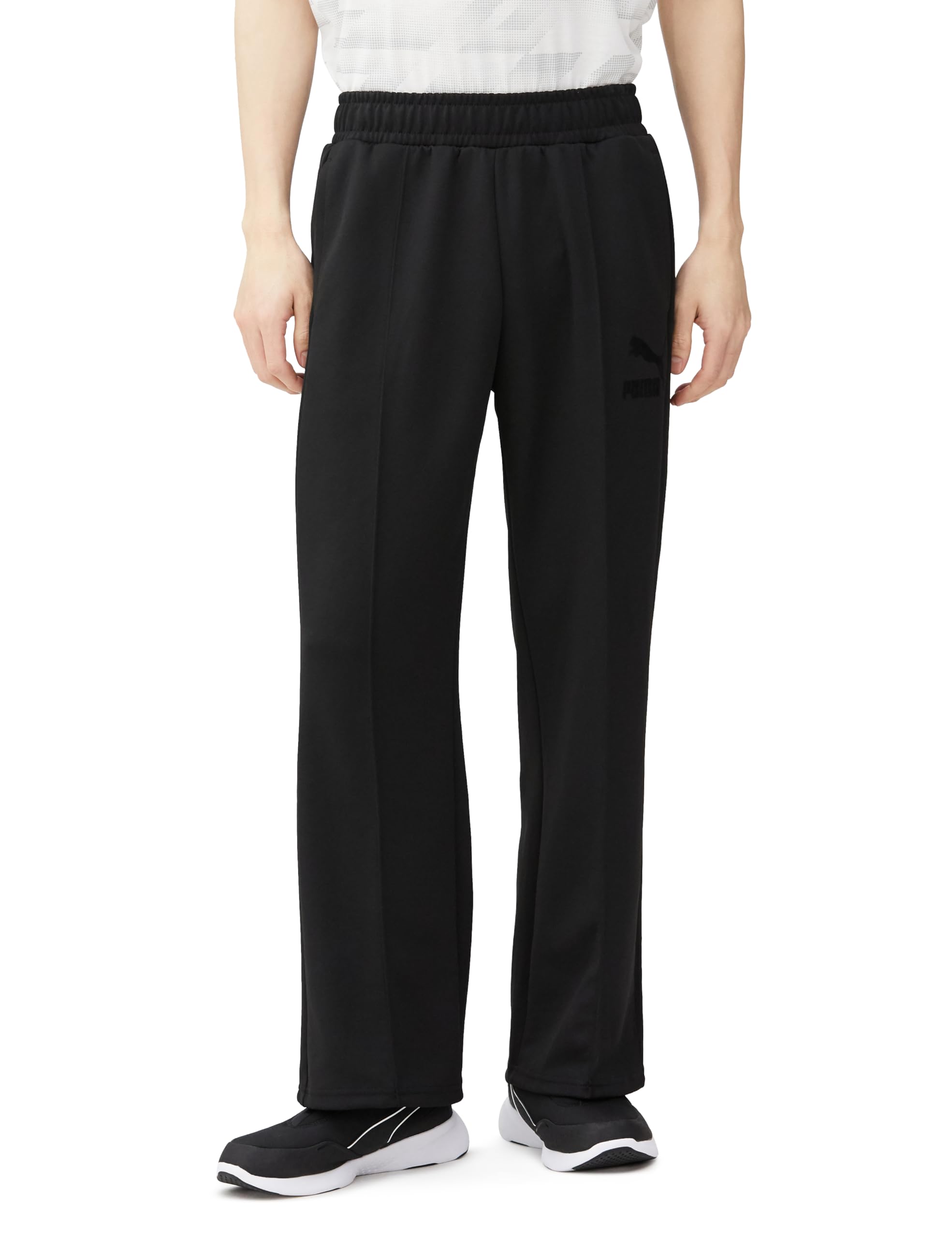 

Длинные брюки спортивные трикотажные T7 спортивные брюки широкие 622913 24 цвет черный [PUMA] мужские весна/лето (48)