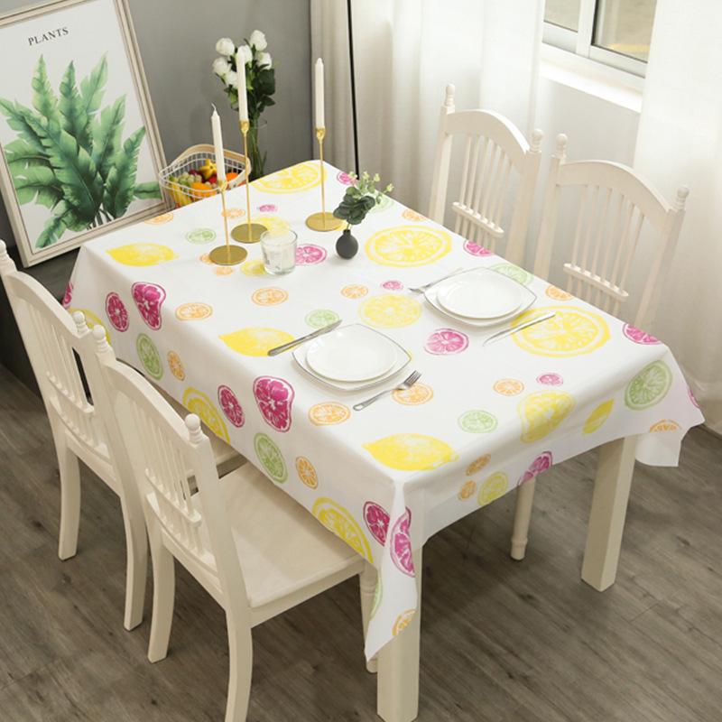 Tablecloth Waterproof And Oil-Proof Leave-In Nordic Rectangular Dining Table Cloth Coffee Table Tablecloth Pvc Student Desk Mat