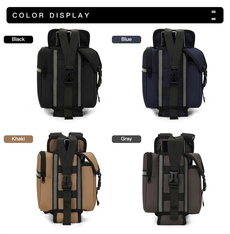 Outdoor Shoulder Bag Men Solid Color Shoulder Bag Business Backpack