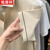 Camisa de Manga Corta Casual de Negocios de Seda Helada para Hombre de Verano