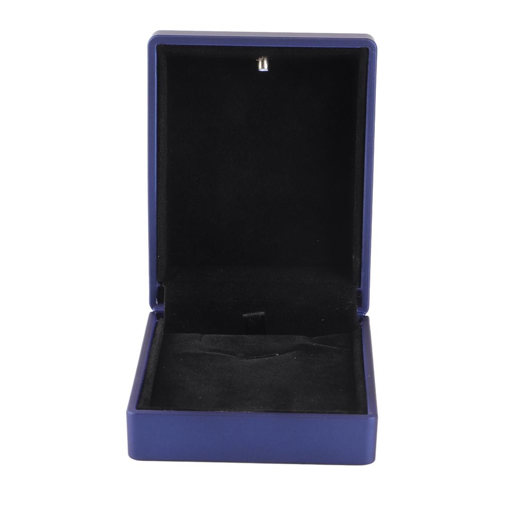 Wedding Ring Box Container Jewelry Pendant Holder Storage Case LED Light (Blue for Pendant)