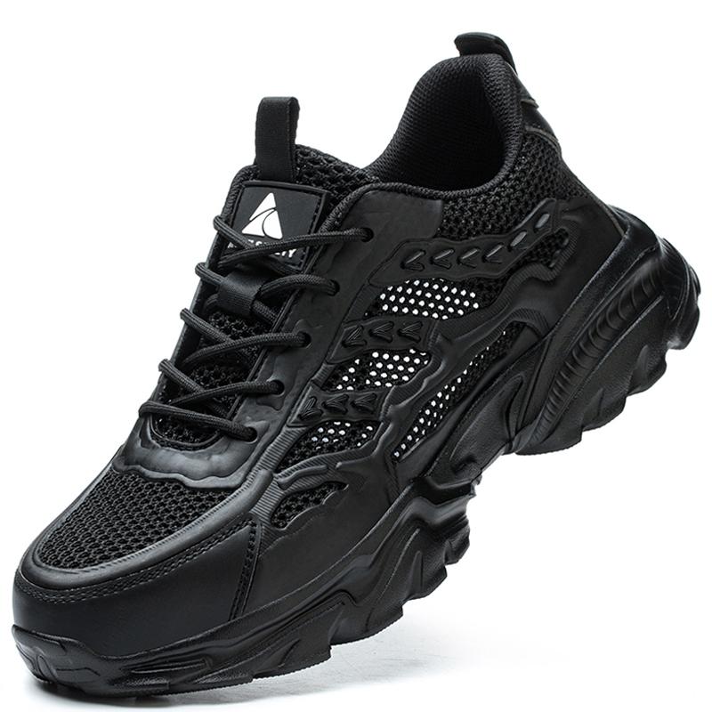 Summer Safety Shoes For Men Women Breathable Mesh Work Shoes Steel Toe Sneakers Men Lightweight Protective Shoes Indestructible