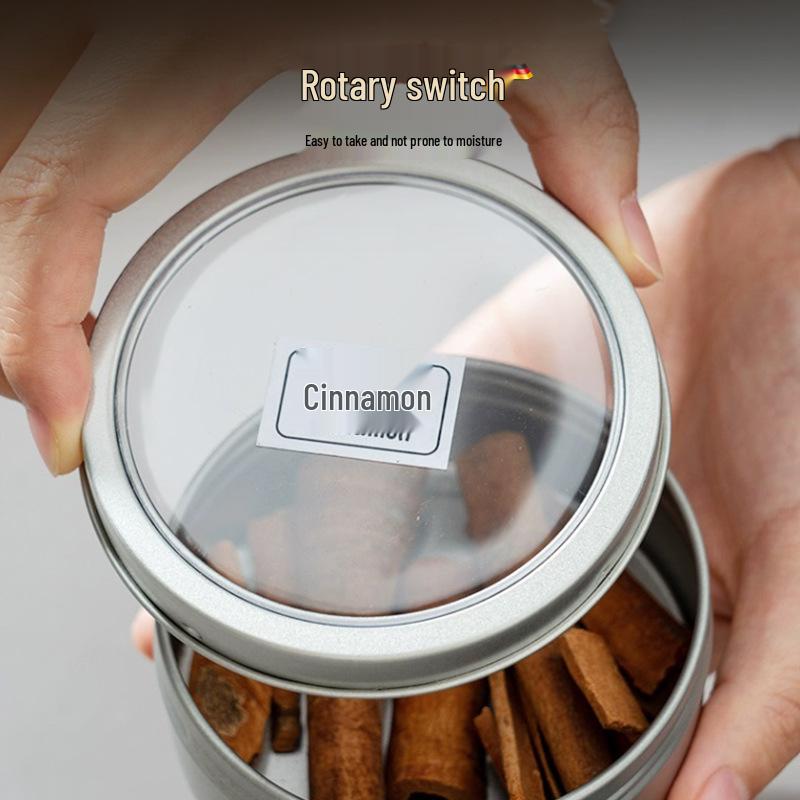 Magnetic Kitchen Spice & Grain Storage Tin Set