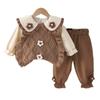 Nouveaux Vêtements Bébé Printemps Automne Mode Enfants Gilet Chemise Pantalon 3 Pièces/Ensembles Vêtements Filles Enfants Costume Tout-Petit Survêtements Nouveau-né