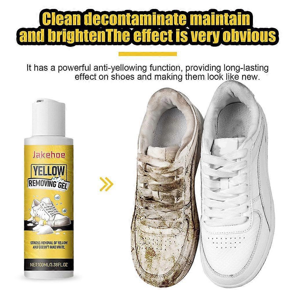 White Shoe Cleaner Kit Whitening Cleaning Gel Oxidation Removes Dirt Shoe Clean