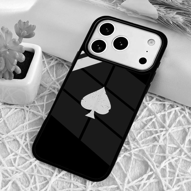 Pik Poker Spielkarten Ass Kunst Stoßfeste Handyhülle für iPhone 17 Air 16e 15 11 12 14 13 Pro Max Hülle Coque