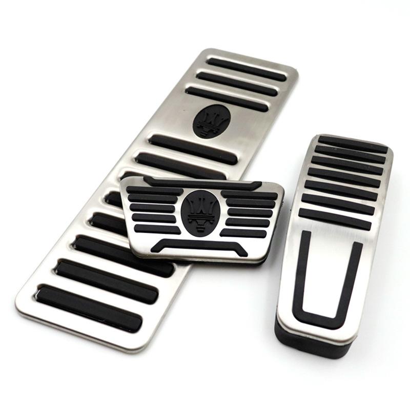 

car pedals suitable for Maserati modification, accelerator, brake, rest area, anti-skid pedal accessories 3 pc