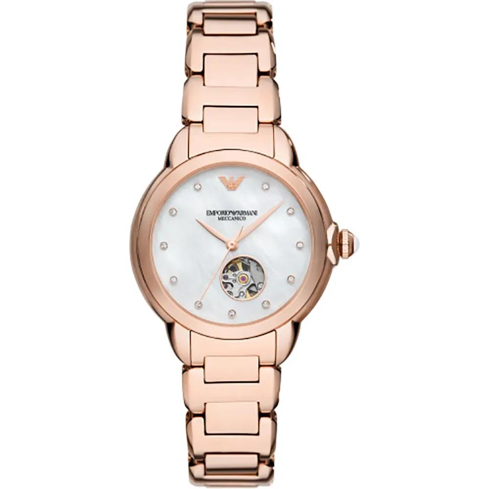 Emporio Armani Mia Mother of pearl Rose gold Metal Ladies Mechanical Automatic Watch AR60072 мать жемчужного