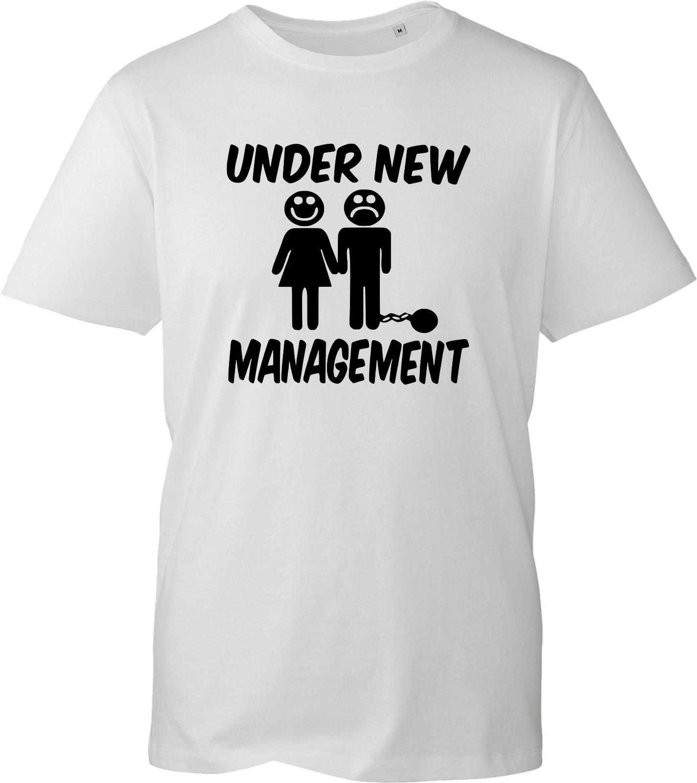 Under New Management Mens T-Shirt Funny Just Married Couple Joke Gift Funny Top M