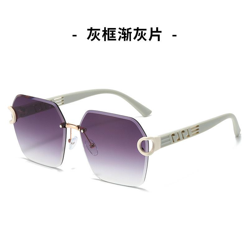 Bezrámové Orezané Nepravidelné Dámske Slnečné Okuliare Uv Ochrana Okuliare Trendy Retro Slnečné Okuliare Pánske