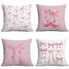 Pink Bowknot Fresh Style Custom Pillowcase for Home, Living Room, or Bedroom