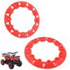 2Pcs 6-inch ATV Wheel Trim Hub Protection Decor Rim Cap Universal Vehicle All Terrain Wheel Plastic Cover Fit 6 Inch Tires