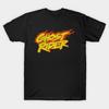 Men Black Print T-shirt Ghost Rider Vintage Logo No-Cut Transfer Paper Print Cotton Tshirt