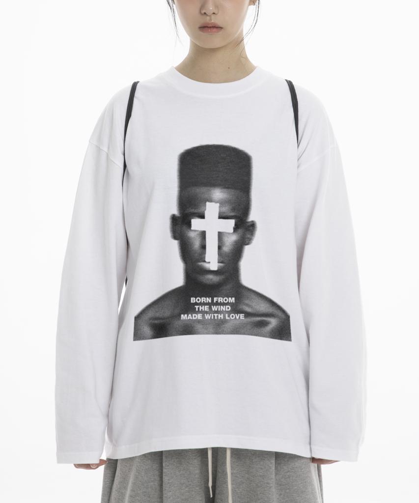 Paensyo From Over Fit Long Sleeve - White