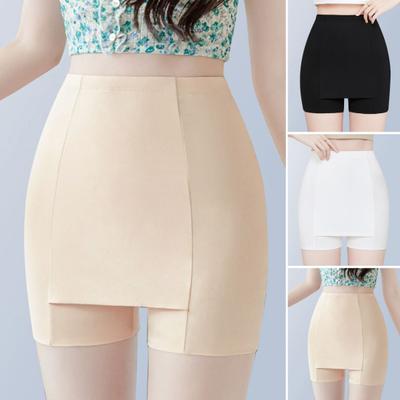Women Safety Pants High Elasticity Solid Color Seamless Anti-exposure High Waist Tummy Control Quick Dry
