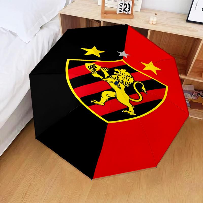 1PC Sport Club Football Crest Printed Umbrella Folding umbrella, automatic umbrella 8-Frame for Travel, camping Fan gifts Christmas Gifts