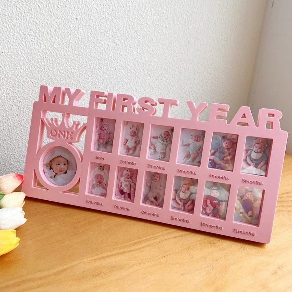 First Year Monthly Growth Picture Frame Rectangle Commemorative Album Photo Frame Memory Gift