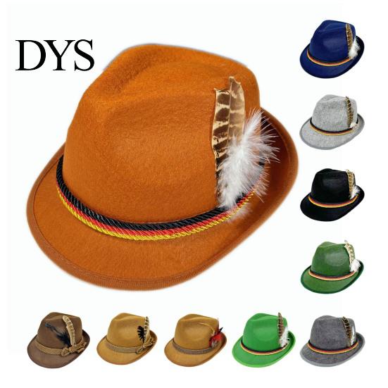 Versatile Casual Hat Fedora with Feather, Short Brim Vintage Jazz Hat, German School Cultural Festival Accessory Oktoberfest Costume Accessories