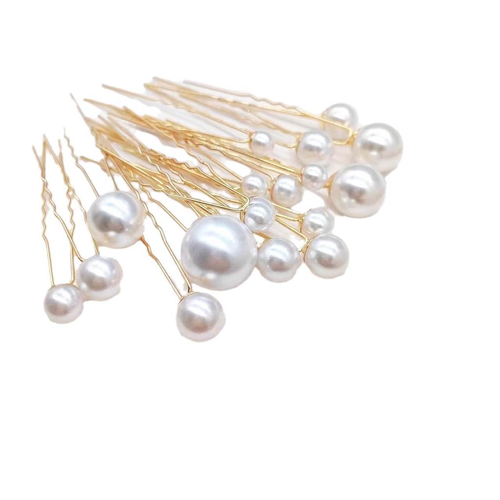 U-Shaped Pearl Hairpin for Bridal Updos & Styling