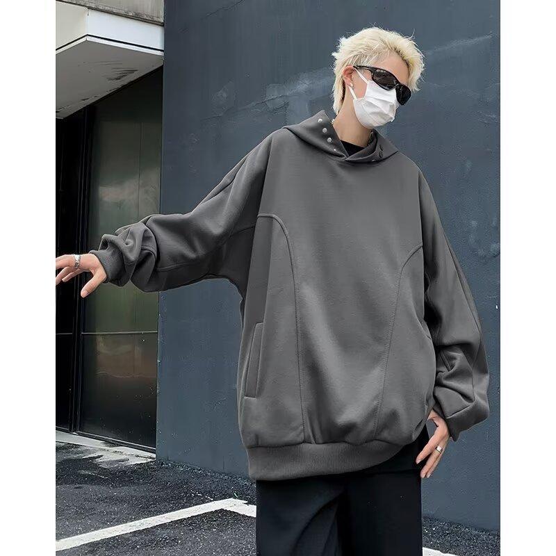 American Retro Heavy Stiff Hooded Sweater Men's and Women's Spring and Autumn High-end Niche High Street Vibe Hoodie Jacket