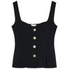 Zaprha 2025 New Arrival Fashion Sweet Square Collar Short Skirt Hem Elastic Vest Tops Female 5584229