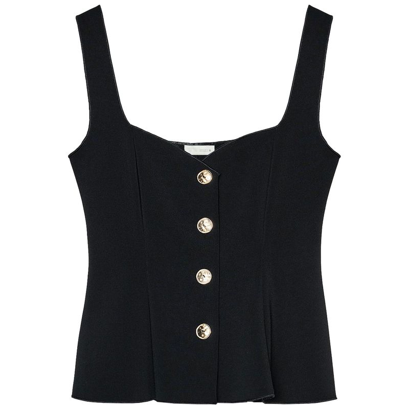 Zaprha 2025 New Arrival Fashion Sweet Square Collar Short Skirt Hem Elastic Vest Tops Female 5584229