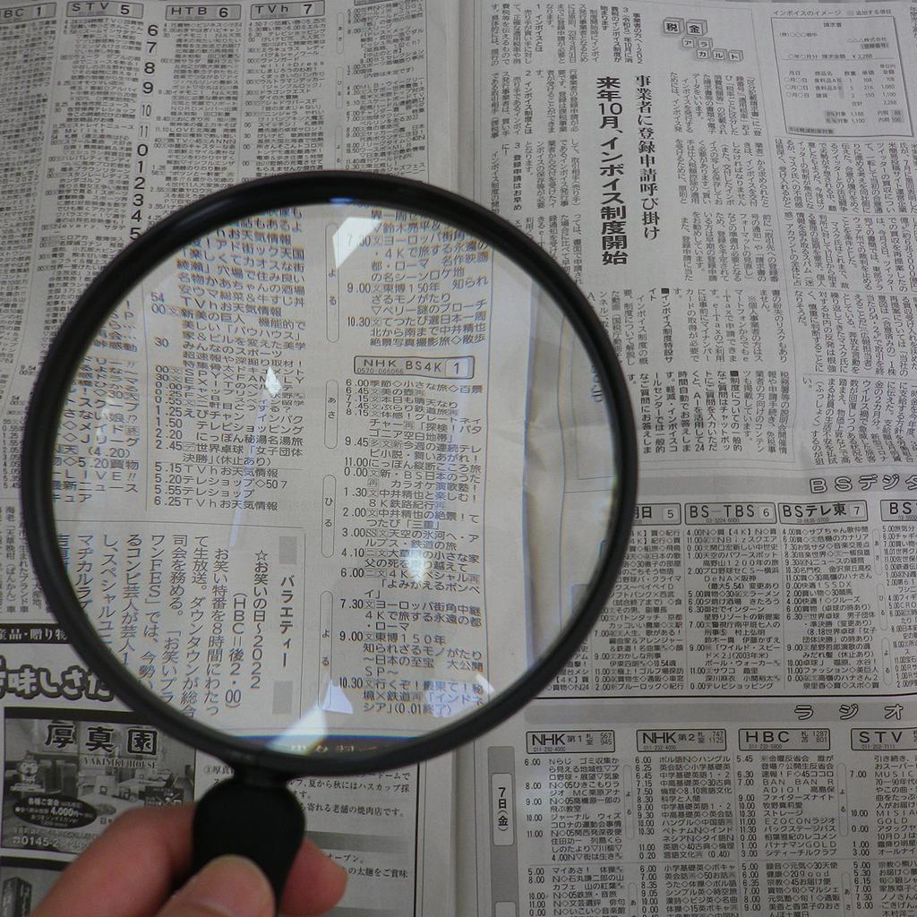 Handheld Magnifying Glass, Super Large, 135mm Diameter, Convenient Size for Reading, Easy To Read, Lightweight, Simple