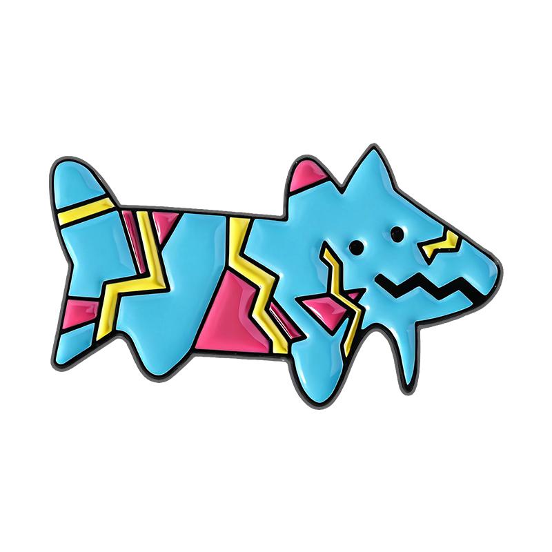 

Colorful Long Dog Enamel Pins Dopamine Laser Kawaii Puppy Cute Animal Brooches Lapel Badge Fashion Jewelry Gifts for Friends