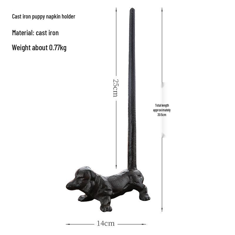 Nordic Cast Iron Paper Towel Holder for Restaurant and Kitchen Decor