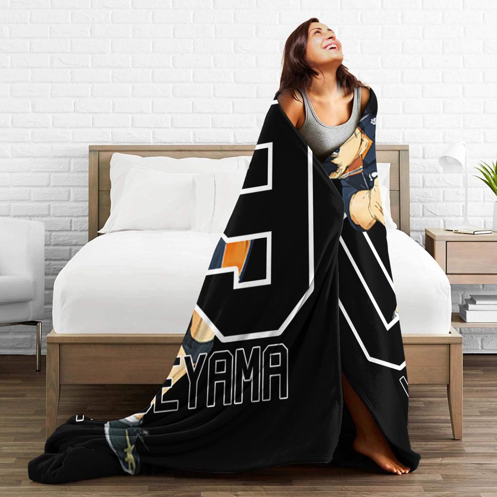Haikyuu Kageyama 09 Wool Blanket Awesome Throw Blankets for Sofa Bedding Lounge 150*125cm Bedspreads,