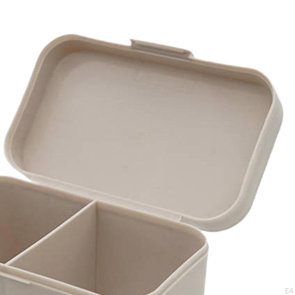 Cosmetic Pad Organizer with Divided Sections for Bathroom Storage