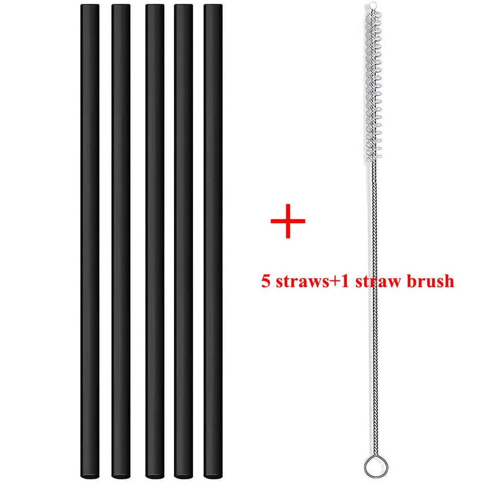 30cm Replacement Straw for Insulation Cup Simple Reusable Long Straws for 30 Oz 40 Oz Tumbler Cup Straws with Cleaning Brush 5