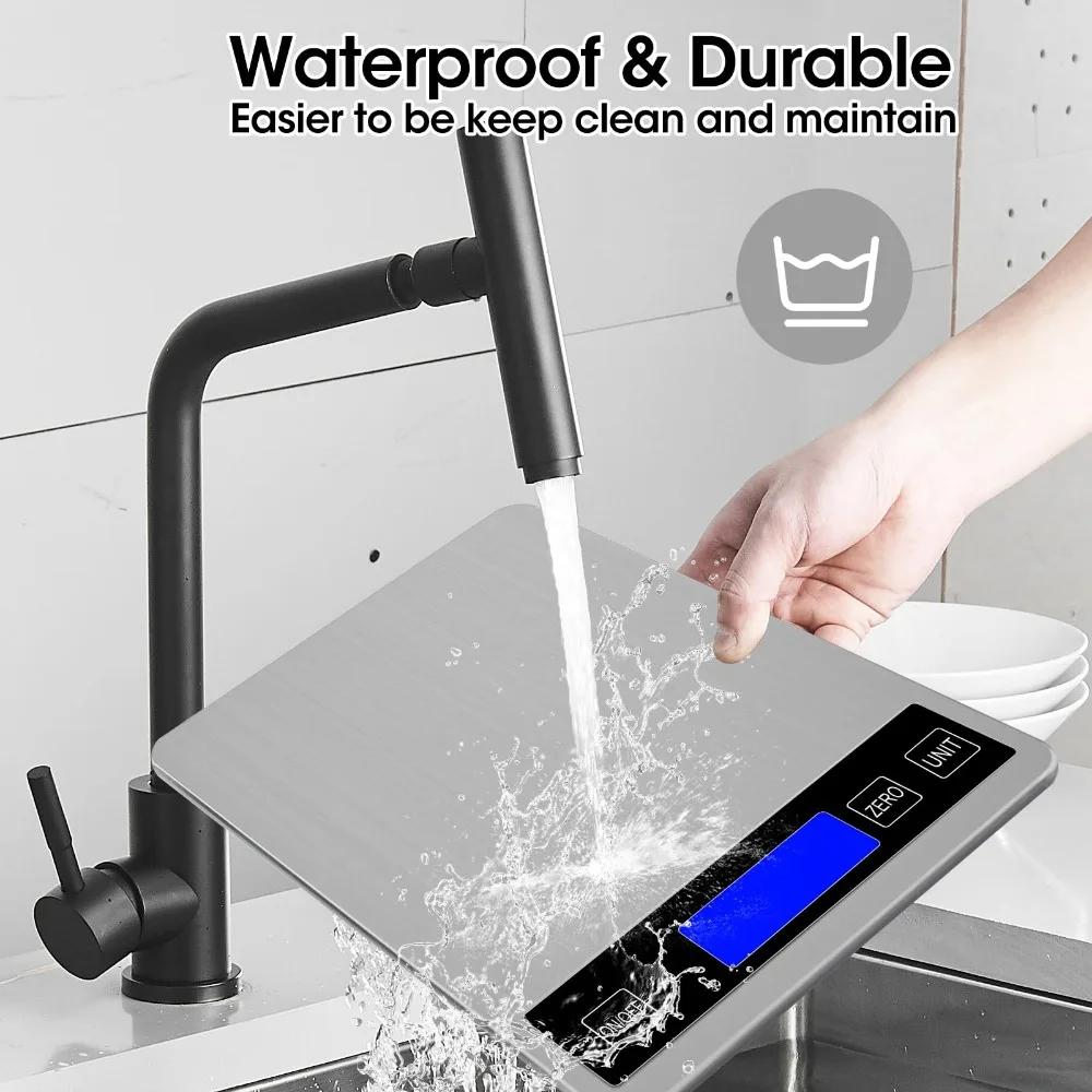 15kg Food Digital Scale for Weight Loss Waterproof Jewellery Weighing Nutritional Scales Cooking Baking Tool Kitchen Accessories