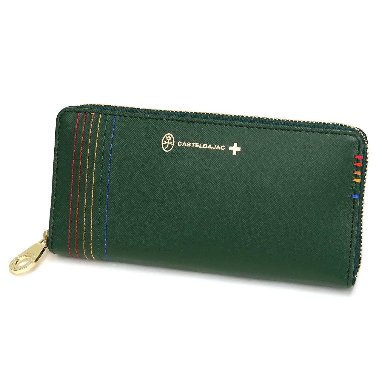 

Round Zipper Long Wallet with Coin Purse Shest 027605 Green [Castelbajac]