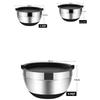 Mixing Bowls with Lids Stainless Steel Salad Bowls for Baking Cooking Airtight Lids Silicone Bottom Thickened Kitchen Tableware