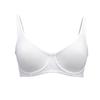 Zeriluna Underwire Support Bra Without Padding Simple, Barely-there Comfortable Push-up Skin-friendly Elastic Wide-strap Bra