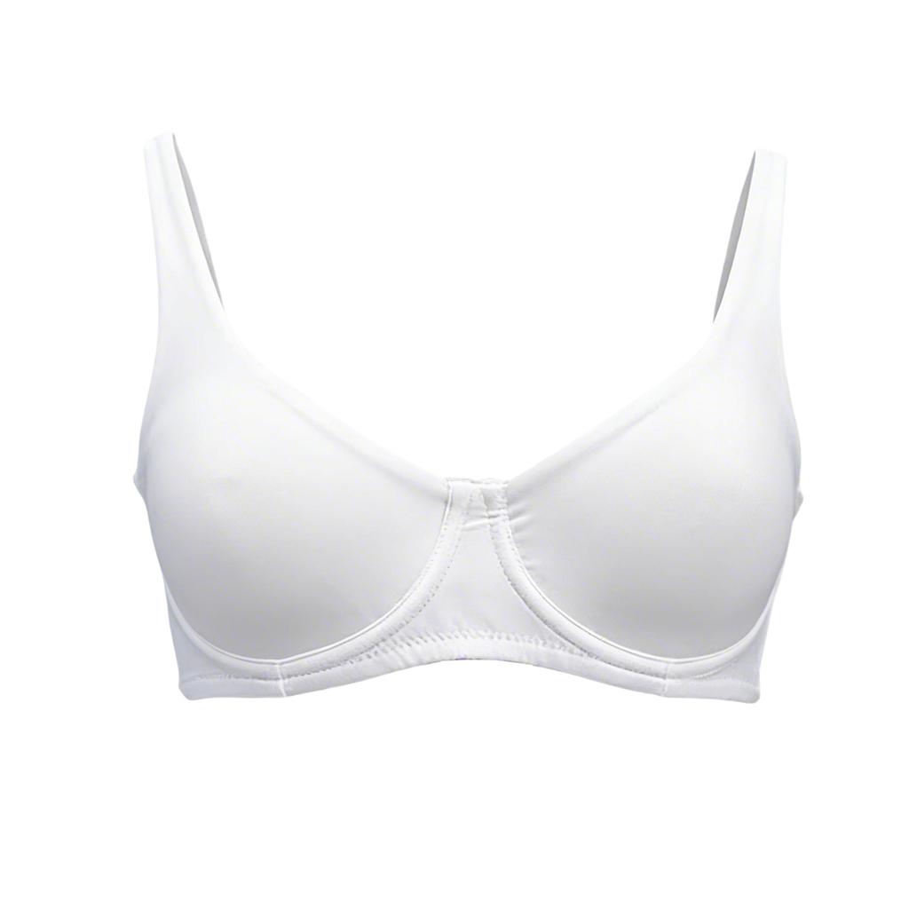 Zeriluna Underwire Support Bra Without Padding Simple, Barely-there Comfortable Push-up Skin-friendly Elastic Wide-strap Bra